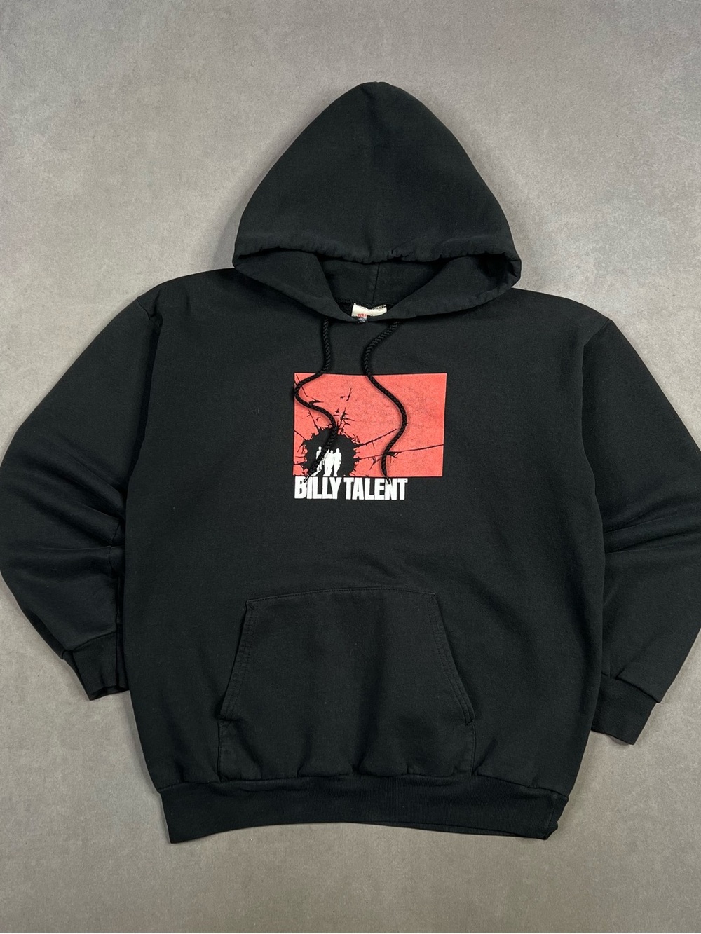Vintage Billy Talent Hanes Black Crewneck Hoodie with Red Graphic